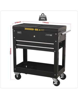 Mobile Tool & Parts Trolley - Black