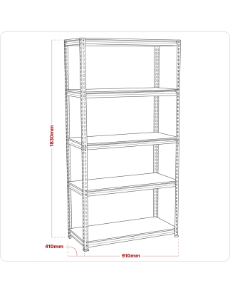 Racking Unit 5 Level 200kg Capacity Per Level