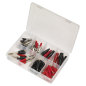 Crocodile Clip Assortment 60pc Black & Red