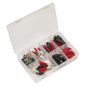 Crocodile Clip Assortment 60pc Black & Red