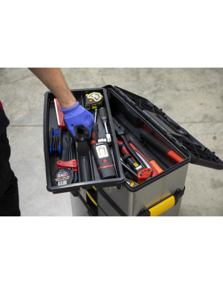 Mobile Stainless Steel/Composite Toolbox - 3 Compartment