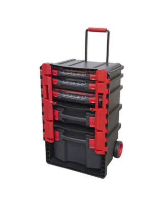 Professional Mobile Toolbox with 5 Removable Storage Cases