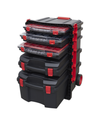 Professional Mobile Toolbox with 5 Removable Storage Cases