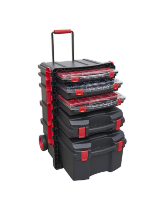 Professional Mobile Toolbox with 5 Removable Storage Cases