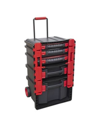 Professional Mobile Toolbox with 5 Removable Storage Cases