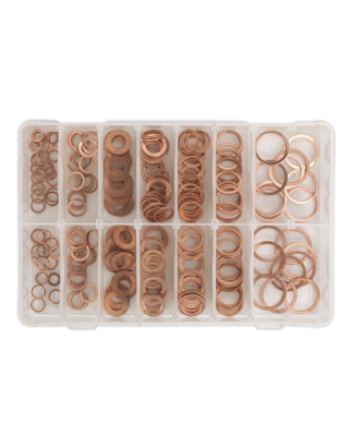 Diesel Injector Copper Washer Assortment 250pc - Metric