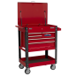 Heavy-Duty Mobile Tool & Parts Trolley with 5 Drawers & Lockable Top