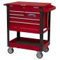 Heavy-Duty Mobile Tool & Parts Trolley with 5 Drawers & Lockable Top