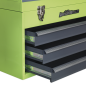 Tool Chest 3 Drawer Portable with Ball-Bearing Slides - Green/Grey