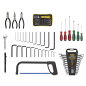 Coffre à outils portatif à 3 tiroirs avec glissières à roulement à billes et trousse à outils de 93 pièces