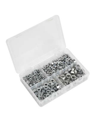 Steel Nut Assortment 320pc 1/4"-1/2"UNF