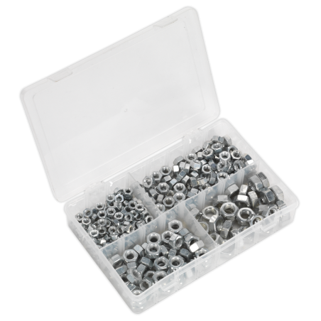 Steel Nut Assortment 320pc 1/4"-1/2"UNF