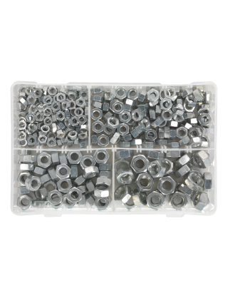 Steel Nut Assortment 320pc 1/4"-1/2"UNC