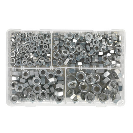 Steel Nut Assortment 320pc 1/4"-1/2"UNC