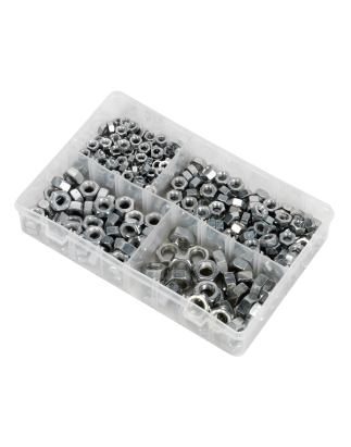 Steel Nut Assortment 320pc 1/4"-1/2"UNC