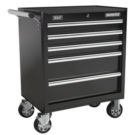 Topchest & Rollcab Combination 10 Drawer with Ball-Bearing Slides - Black with 148pc Tool Kit