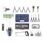 Topchest & Rollcab Combinaison 15 tiroirs avec glissières à roulement à billes - Noir et kit d'outils 148 pièces