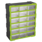 Cabinet Box 18 Drawer - Green/Black