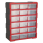 Cabinet Box 18 Drawer - Red/Black