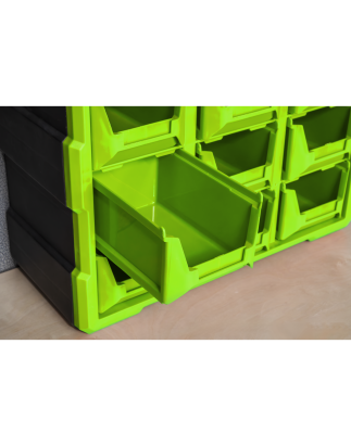 Cabinet Box 39 Drawer - Green/Black