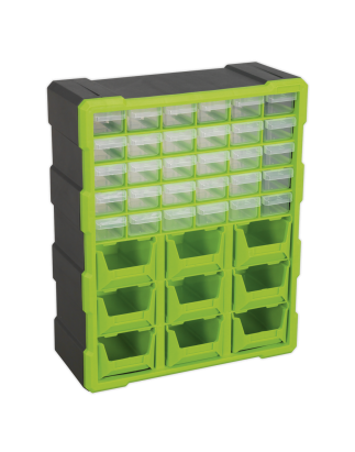 Cabinet Box 39 Drawer - Green/Black