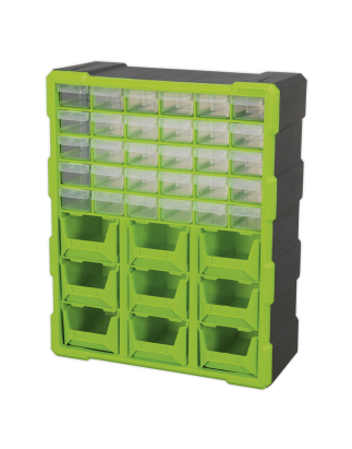 Cabinet Box 39 Drawer - Green/Black