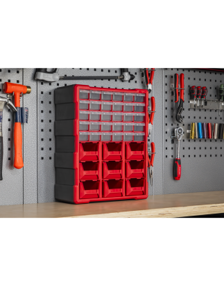 Cabinet Box 39 Drawer - Red/Black