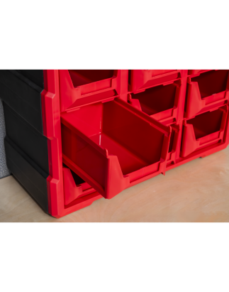 Cabinet Box 39 Drawer - Red/Black