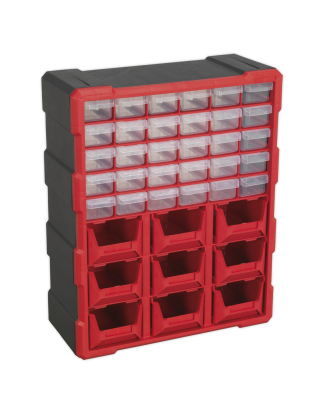 Cabinet Box 39 Drawer - Red/Black