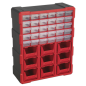 Cabinet Box 39 Drawer - Red/Black