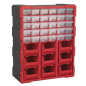 Cabinet Box 39 Drawer - Red/Black