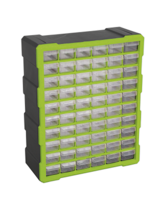 Cabinet Box 60 Drawer - Green/Black