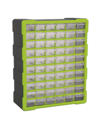 Cabinet Box 60 Drawer - Green/Black