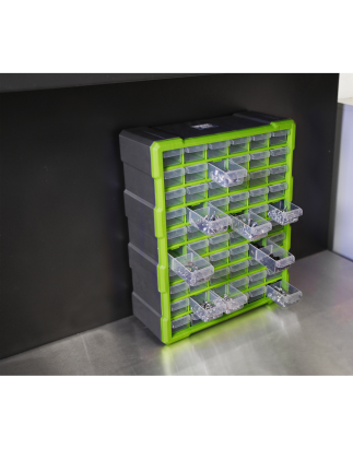 Cabinet Box 60 Drawer - Green/Black