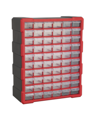 Cabinet Box 60 Drawer - Red/Black