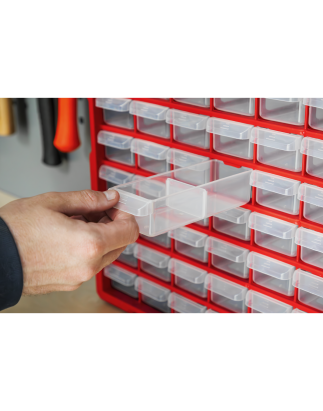 Cabinet Box 60 Drawer - Red/Black