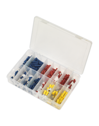 Assortiment de bornes à sertir 200 pièces bleu, rouge et jaune