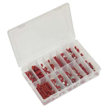 Assortiment de bornes à sertir 260 pièces rouge