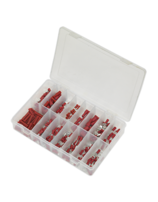 Assortiment de bornes à sertir 260 pièces rouge