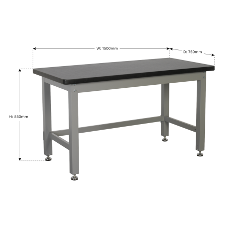 Workbench Steel Industrial 1.5m