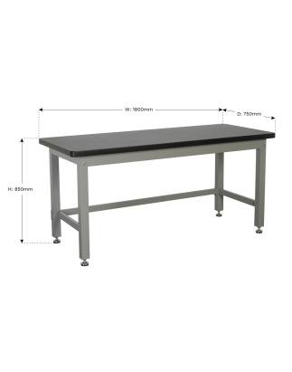 Workbench Steel Industrial 1.8m