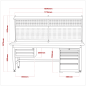 1.8m Complete Industrial Workstation & Cabinet Combo