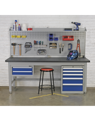 Workbench Steel Industrial 2.1m