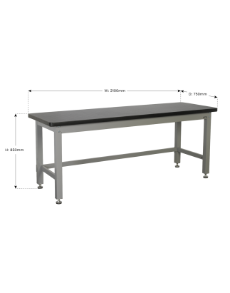 Workbench Steel Industrial 2.1m