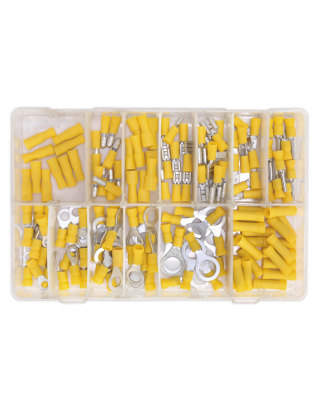 Assortiment de bornes à sertir 140 pièces jaune