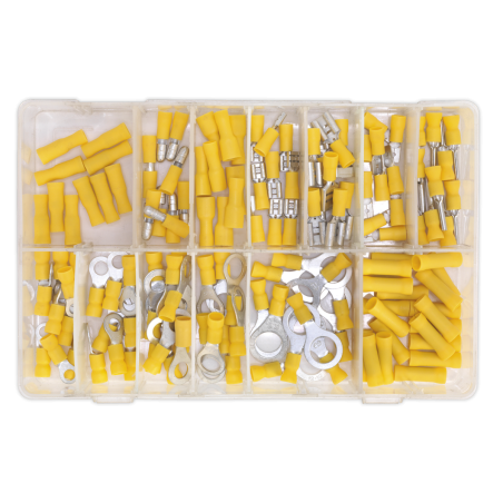 Assortiment de bornes à sertir 140 pièces jaune