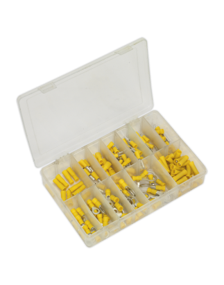 Assortiment de bornes à sertir 140 pièces jaune