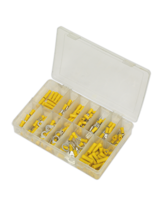 Assortiment de bornes à sertir 140 pièces jaune