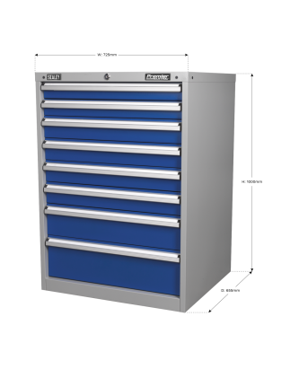 Cabinet Industrial 8 Drawer