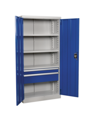 Industrial Cabinet 2 Drawer 3 Shelf 1800mm